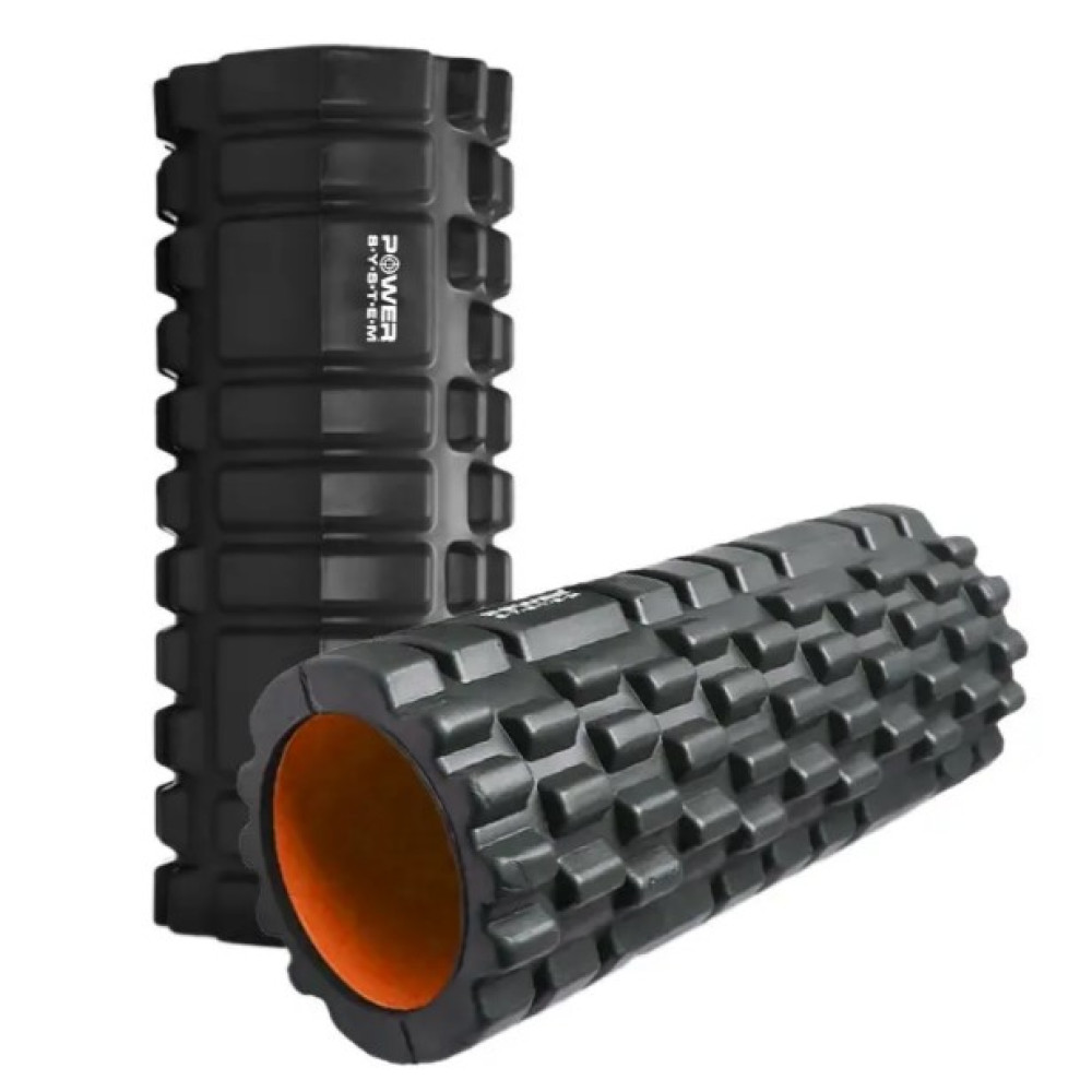 Масажний ролик (роллер) Power System PS-4050 Fitness Foam Roller Black/Orange (33x15см) (PS-4050_Orange)