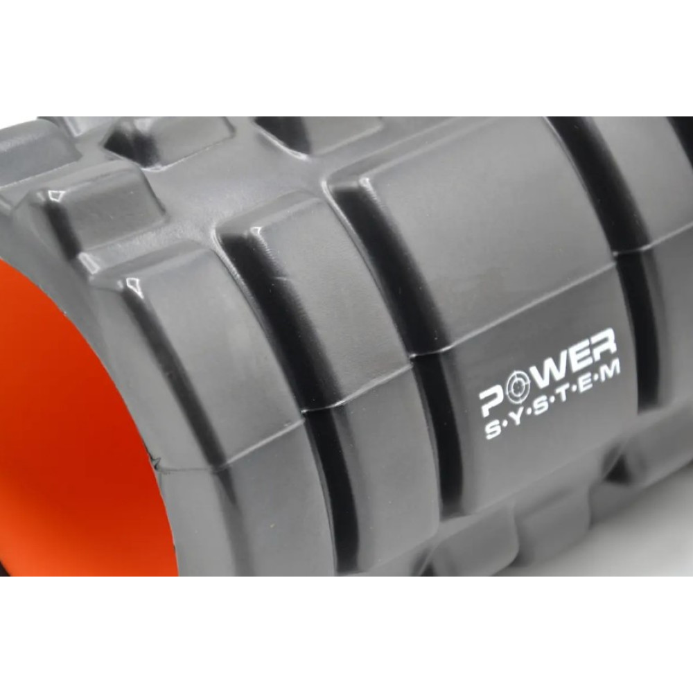 Масажний ролик (роллер) Power System PS-4050 Fitness Foam Roller Black/Orange (33x15см) (PS-4050_Orange)