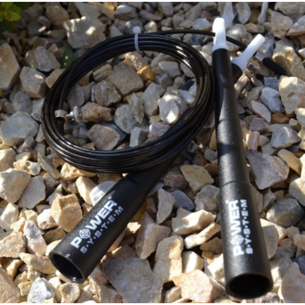 Скакалка швидкісна Power System PS-4033 Crossfit Jump Rope Black 2,8 м (PS-4033_Black)