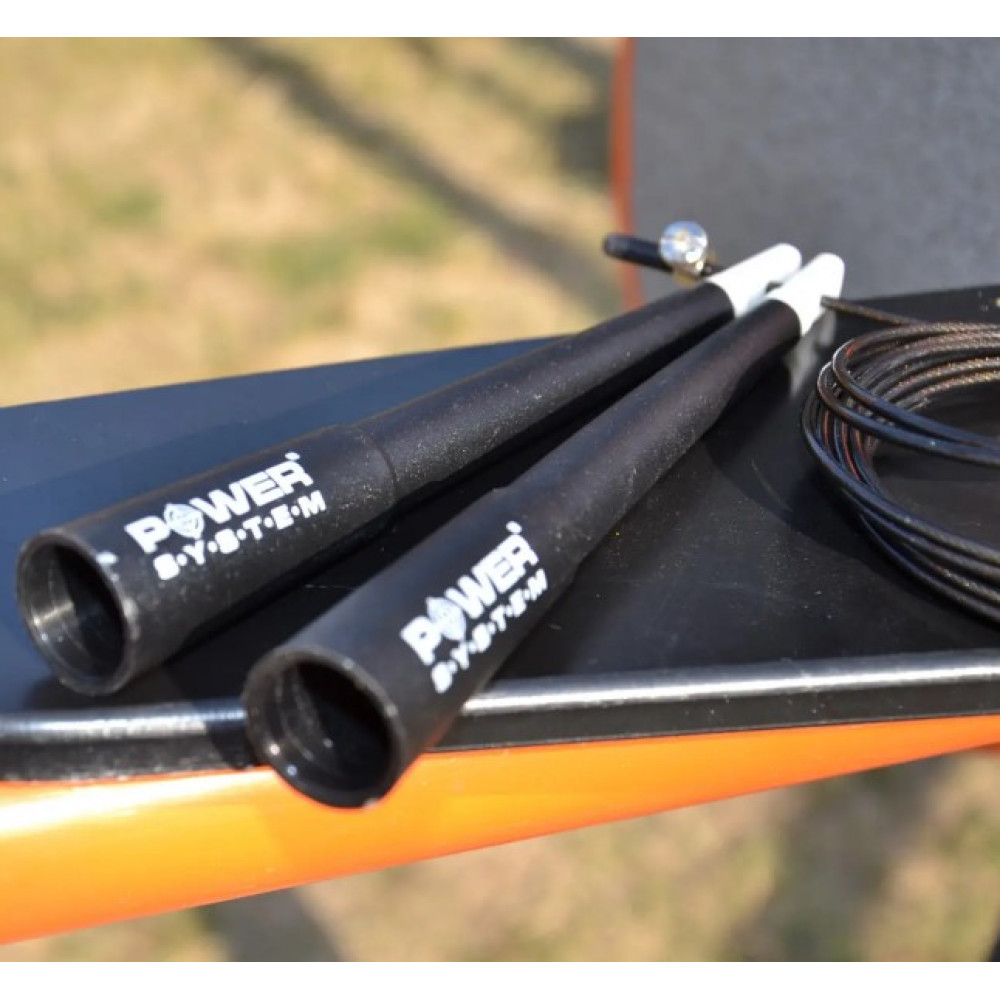 Скакалка швидкісна Power System PS-4033 Crossfit Jump Rope Black 2,8 м (PS-4033_Black)