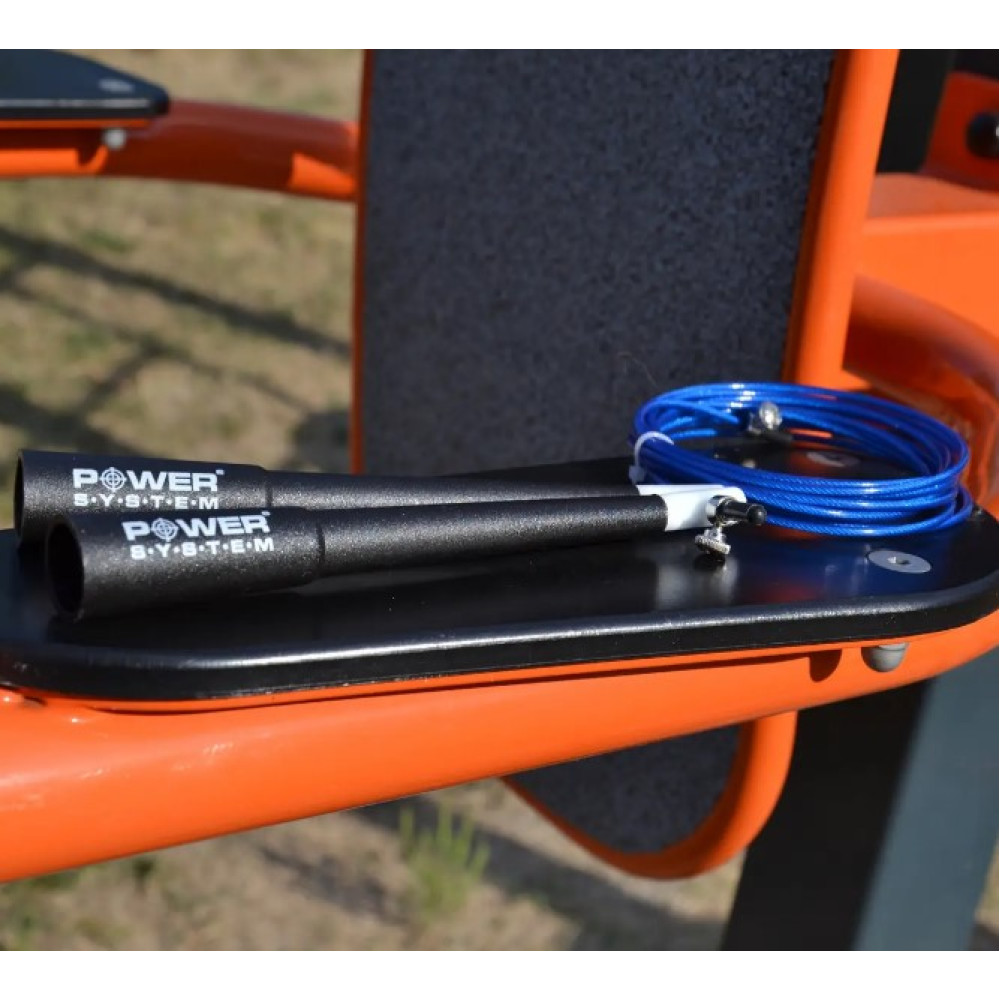 Скакалка швидкісна Power System PS-4033 Crossfit Jump Rope Blue 2,8 м (PS-4033_Black-Blue)