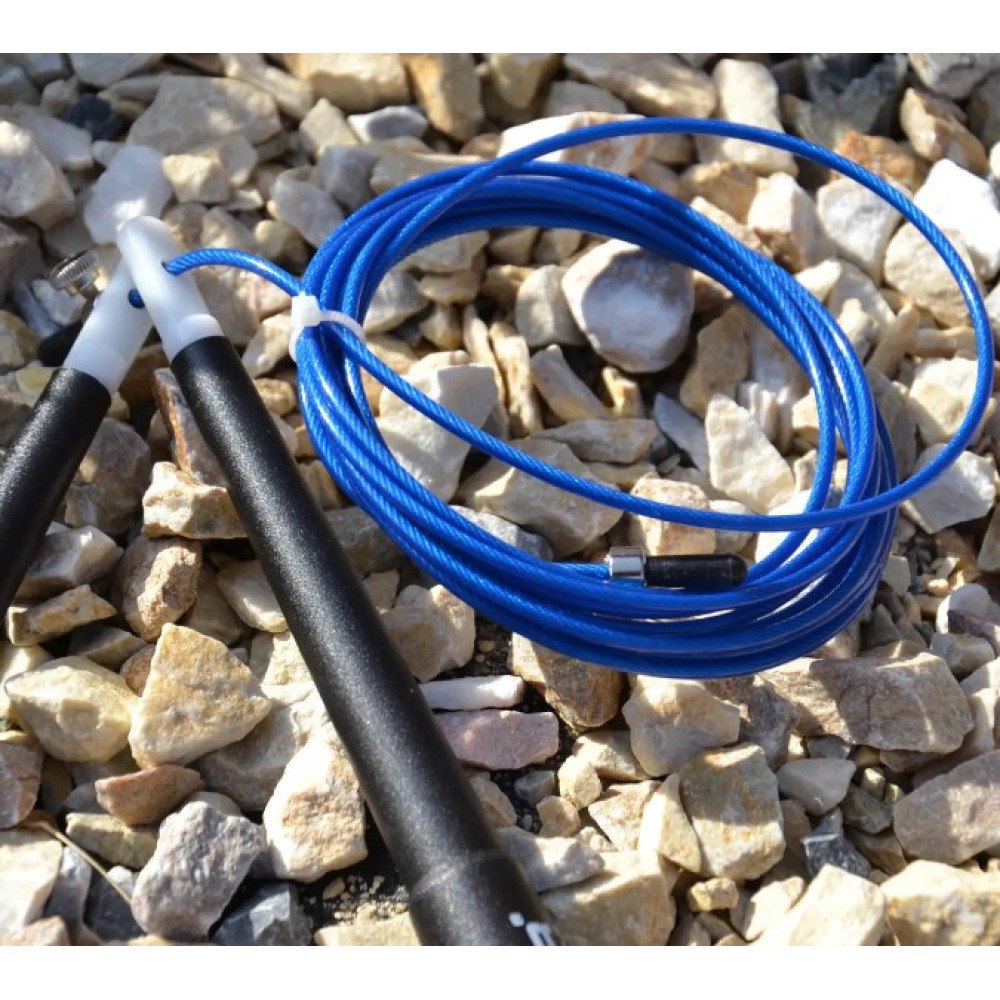 Скакалка швидкісна Power System PS-4033 Crossfit Jump Rope Blue 2,8 м (PS-4033_Black-Blue)