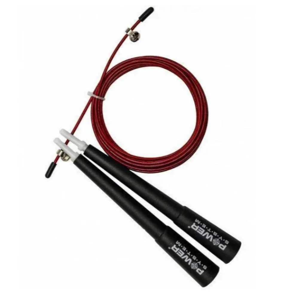 Скакалка швидкісна Power System PS-4033 Crossfit Jump Rope Red 2,8 м (PS-4033_Black-Red)