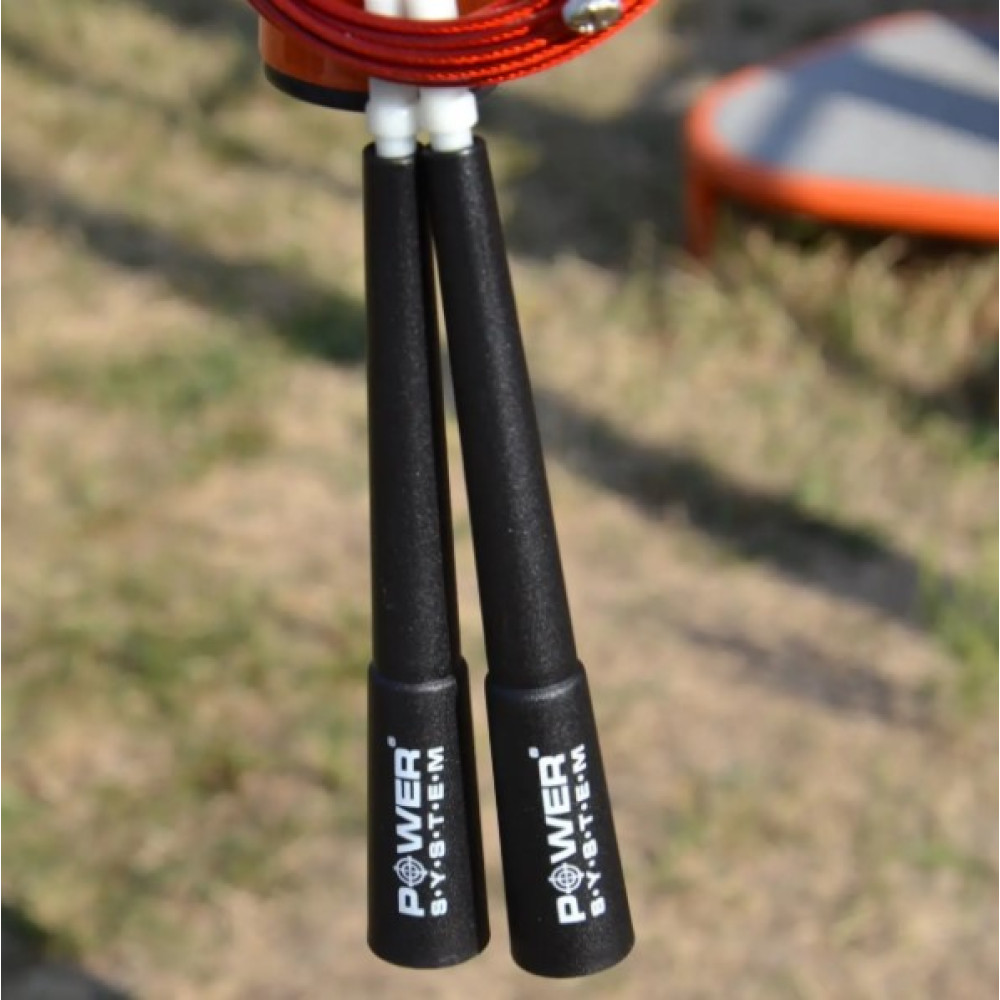Скакалка швидкісна Power System PS-4033 Crossfit Jump Rope Red 2,8 м (PS-4033_Black-Red)