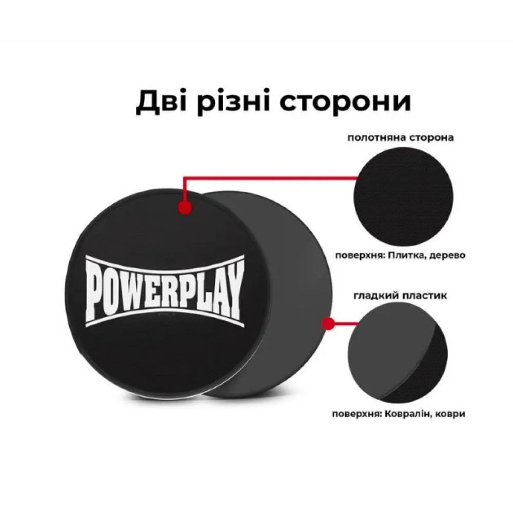 Диски-слайдеры для скольжения PowerPlay 4332 Sliding Disk (Ø18) Черные (PP_4332_Black)