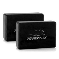 Блоки для йоги PowerPlay 4006 Yoga Brick EVA 2 шт Черные (PP_4006_Black_2in)