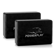 Блоки для йоги PowerPlay 4006 Yoga Brick EVA 2 шт Черные (PP_4006_Black_2in)
