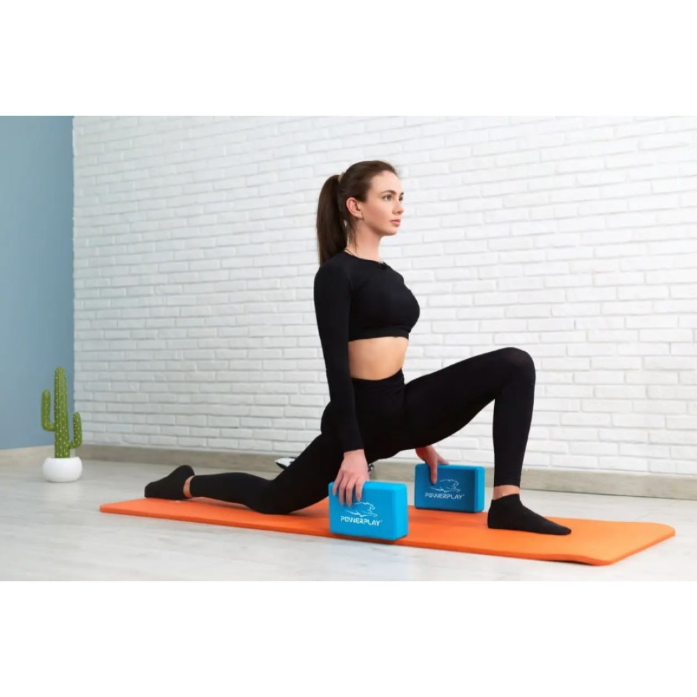 Блок для йоги PowerPlay 4006 Yoga Brick Синій (PP_4006_Blue_Yoga_Brick)