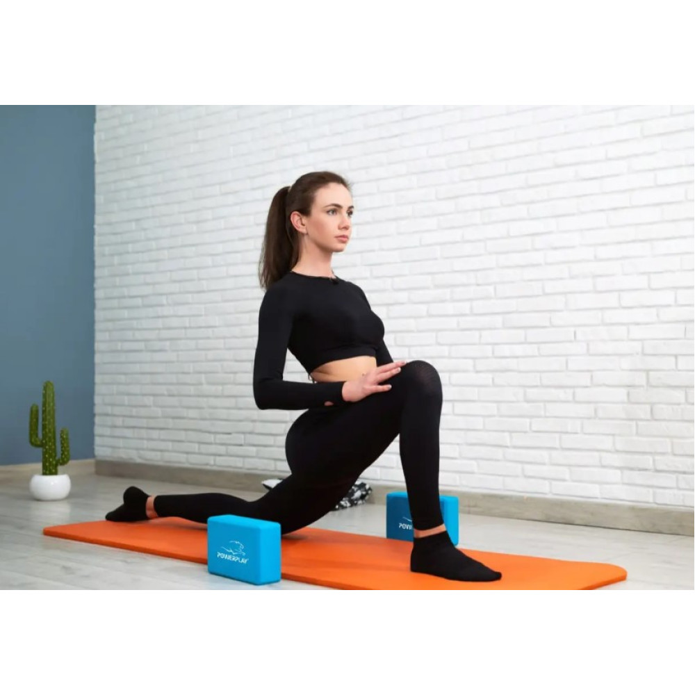 Блок для йоги PowerPlay 4006 Yoga Brick Синій (PP_4006_Blue_Yoga_Brick)