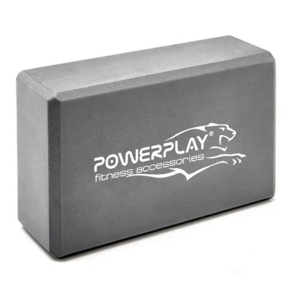 Блок для йоги PowerPlay 4006 Yoga Brick Сірий (PP_4006_Grey_Yoga_Brick)