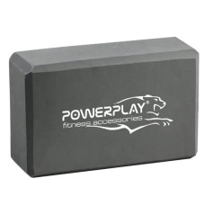 Блок для йоги PowerPlay 4006 Yoga Brick Серый (PP_4006_Grey_Yoga_Brick)