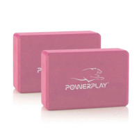 Блоки для йоги PowerPlay 4006 Yoga Brick EVA 2 шт Розовые (PP_4006_Pink_2in)