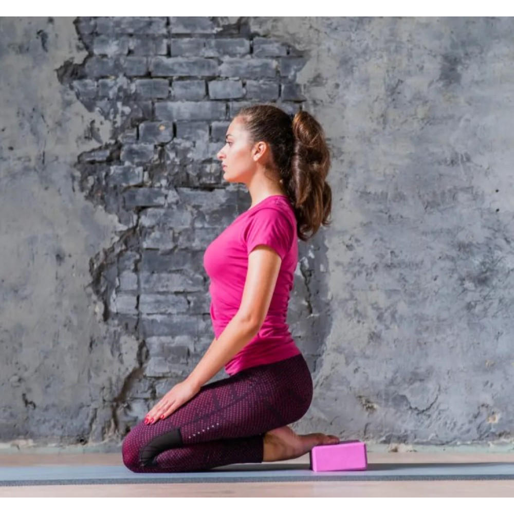Блоки для йоги PowerPlay 4006 Yoga Brick EVA 2 шт Рожеві (PP_4006_Pink_2in)
