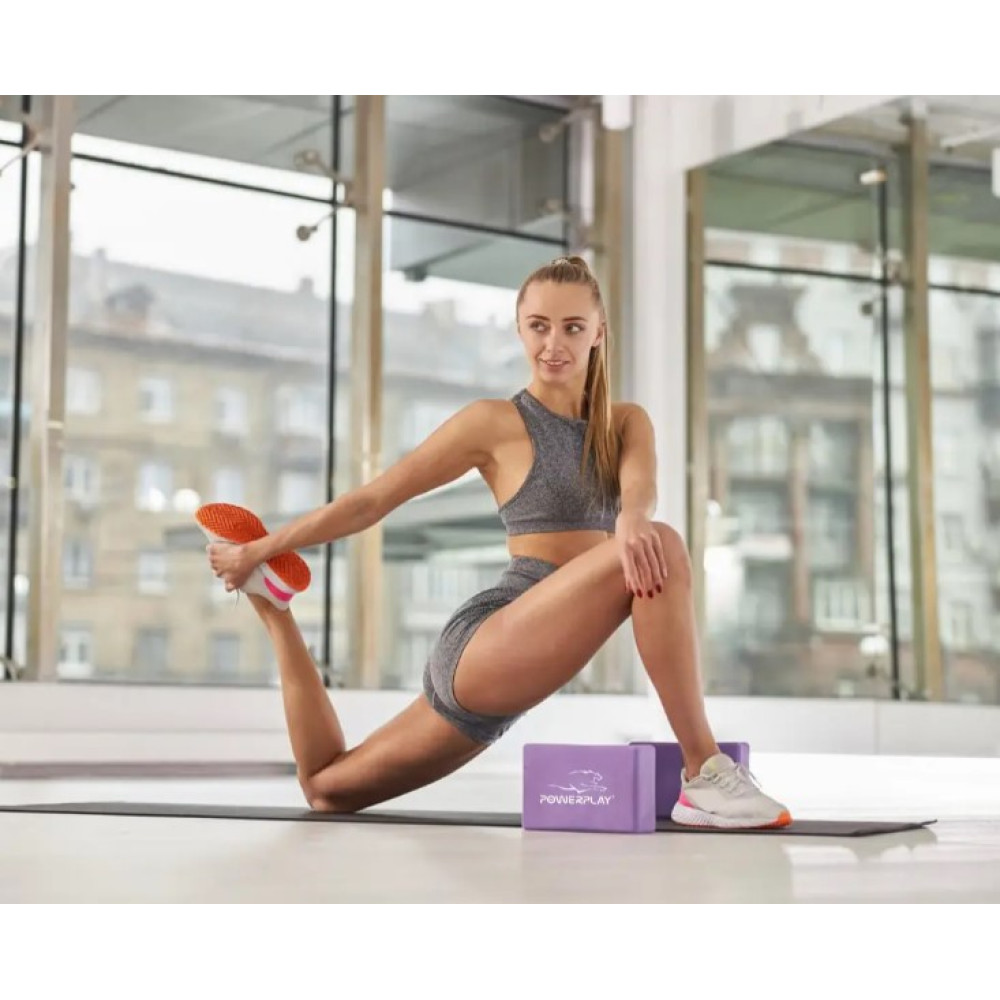 Блок для йоги PowerPlay 4006 Yoga Brick Фіолетовий (PP_4006_Violet_Yoga_Brick)