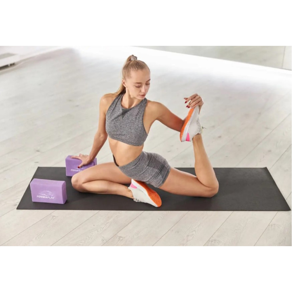 Блок для йоги PowerPlay 4006 Yoga Brick Фіолетовий (PP_4006_Violet_Yoga_Brick)