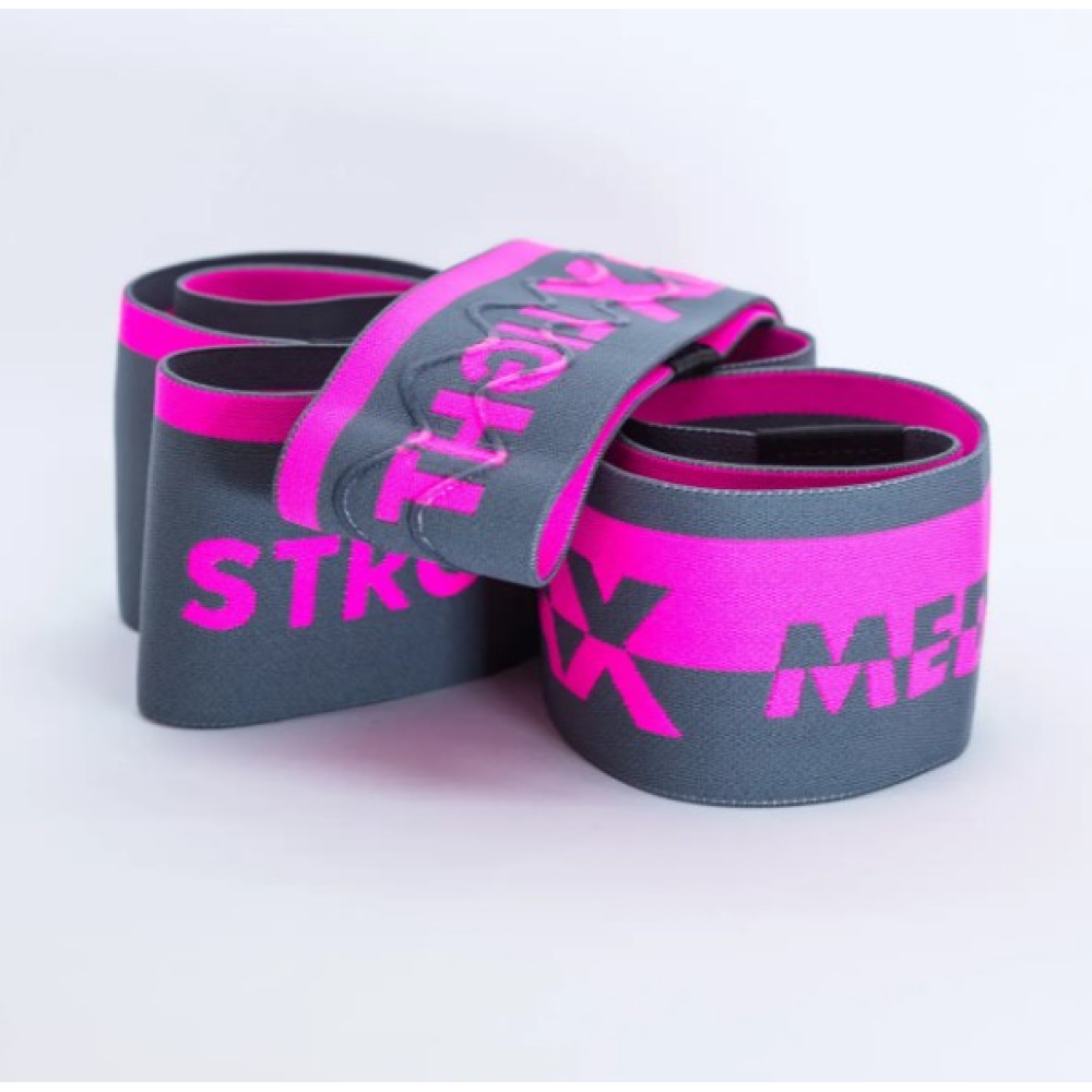 Набор тканевых резинок для фитнеса и спорта MadMax MFA-305 Hiploop 3 шт Grey/Pink (MFA-305-3set)