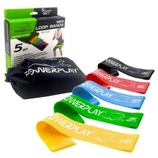 Резинки для фитнеса PowerPlay 4113 Mini Power Band Set набор из 5 шт. (от 1 до 20 кг) (PP_4113)
