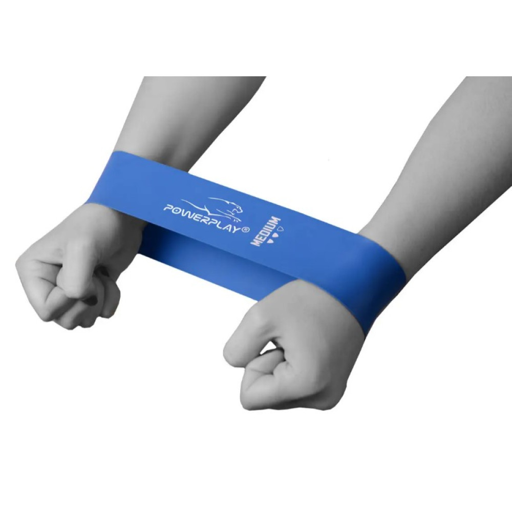 Резинка для фітнесу PowerPlay 4114 Mini Power Band 1 мм Medium Сіня (7.5 кг) (PP_4114_Blue_Medium)