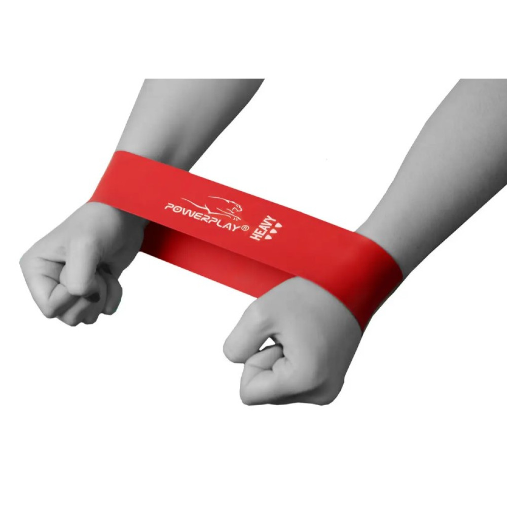 Резинка для фитнеса PowerPlay 4114 Mini Power Band 1.2 мм Heavy Красная (11 кг) (PP_4114_Red_Heavy)