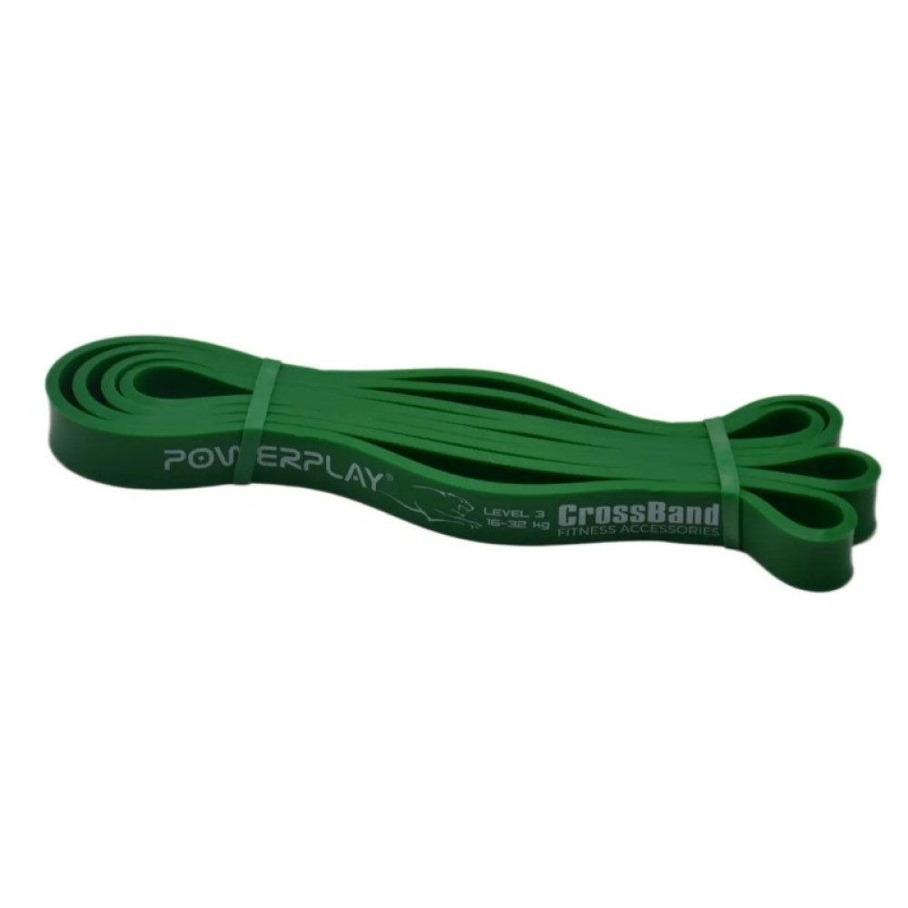 Эспандер-петля (резинка для фитнеса и кроссфита) PowerPlay 4115 Power Band Зеленая (16-32kg) (PP_4115_Green_(16-32kg))