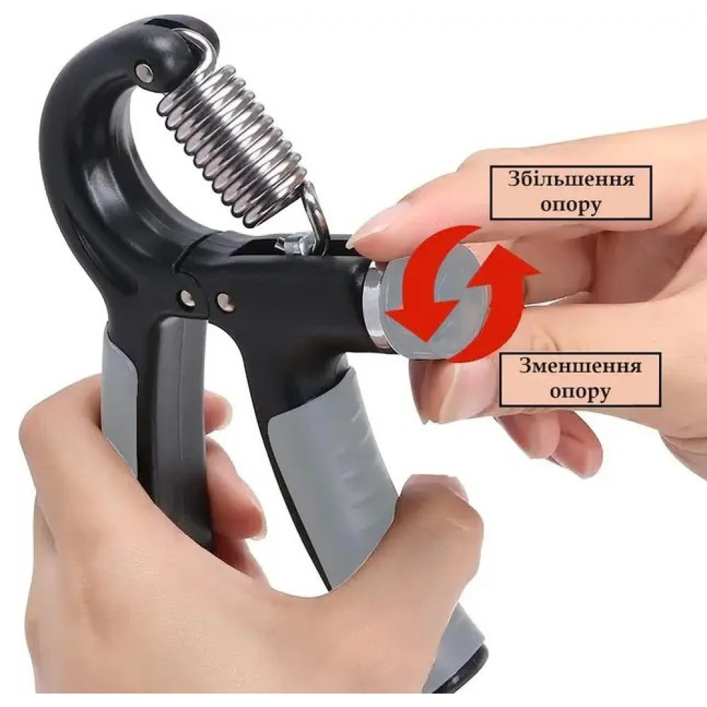 Еспандер кистьовий PowerPlay PP-4323 з регульованим навантаженням 10-40 кг Strength Grip Чорно-зелений (PP_4323_Bl/Green)