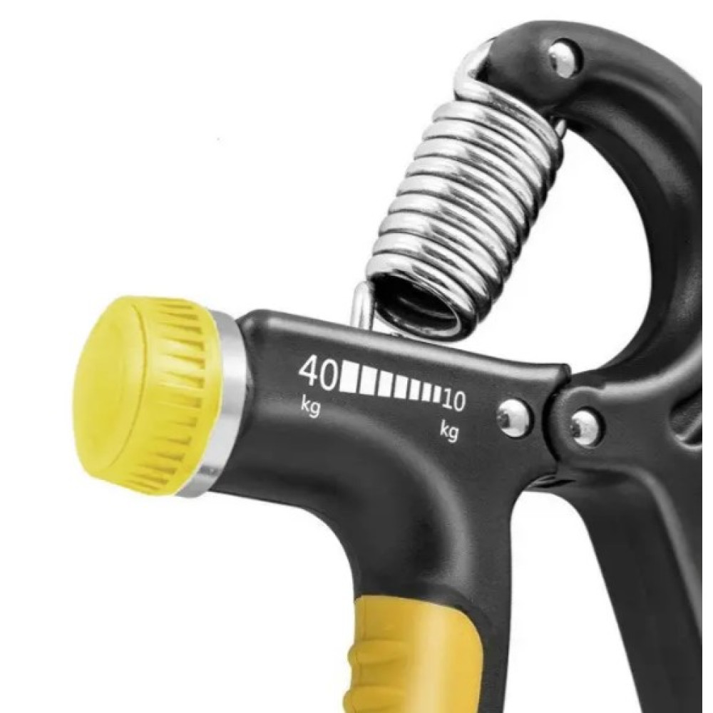 Еспандер кистьовий PowerPlay PP-4323 з регульованим навантаженням 10-40 кг Strength Grip Чорно-жовтий (PP_4323_Bl/Yellow)