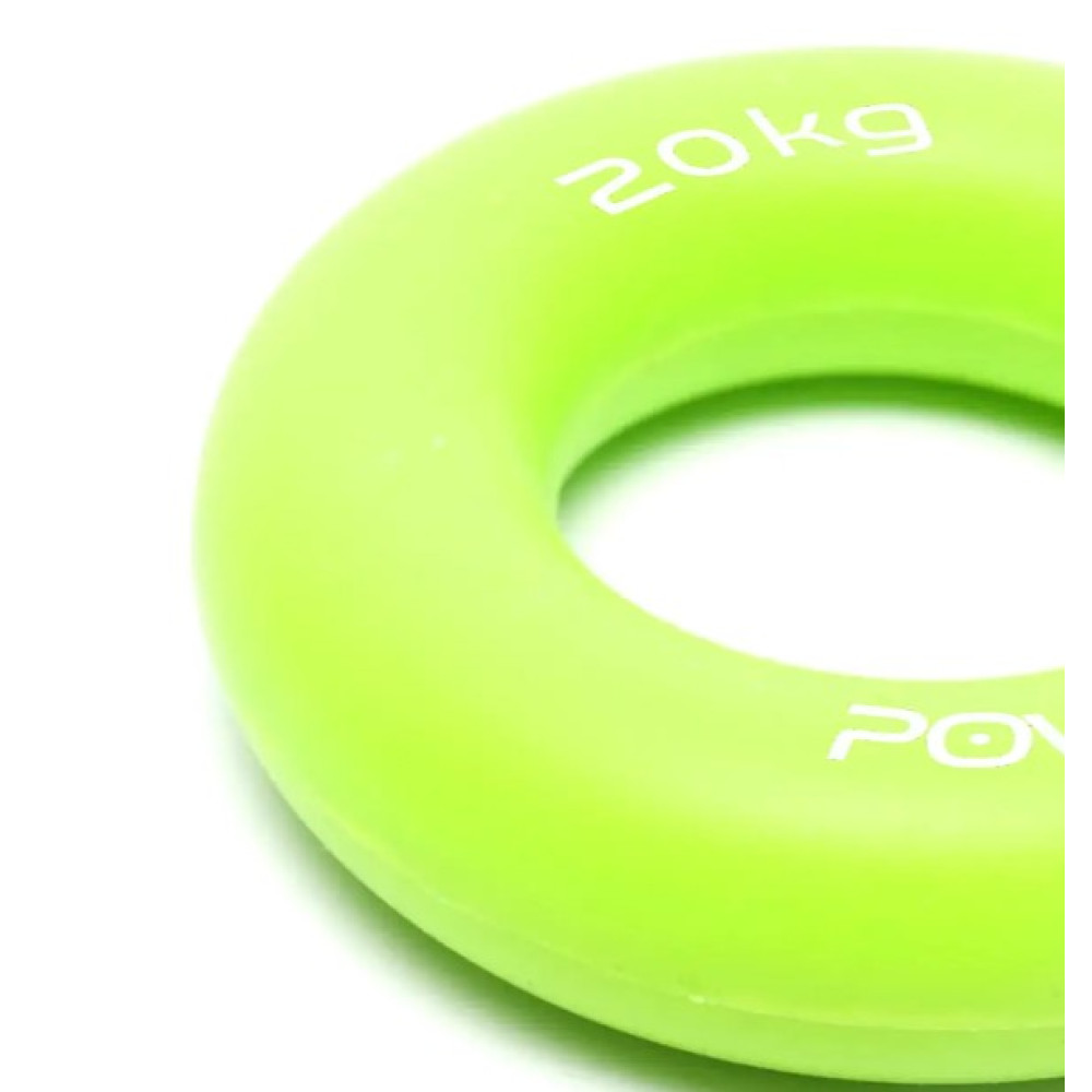 Еспандер кистьовий силіконовий PowerPlay PP-4324 Hand Grip Ring Medium 20 кг Зелений (PP_4324_20kg)