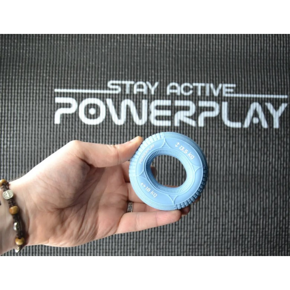 Еспандер кистьовий силіконовий PowerPlay PP-4330 Hand Grip Loops Light 13.5-18 кг Блакитний (PP_4330_Blue_(13.5-18kg))