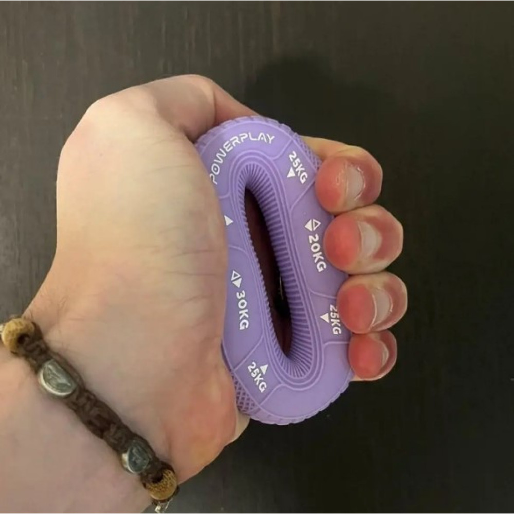 Эспандер кистевой силиконовый PowerPlay PP-4331 Hand Grip Medium 20-25-30 кг Фиолетовый (PP_4331_Purple_(20-25-30))