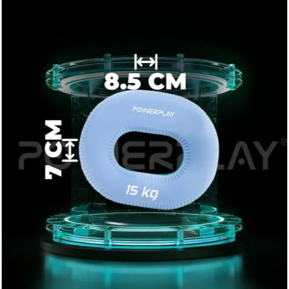 Эспандер кистевой силиконовый PowerPlay PP-4336 Hand Grip Light 15 кг Голубой (PP_4336_Blue_15kg)