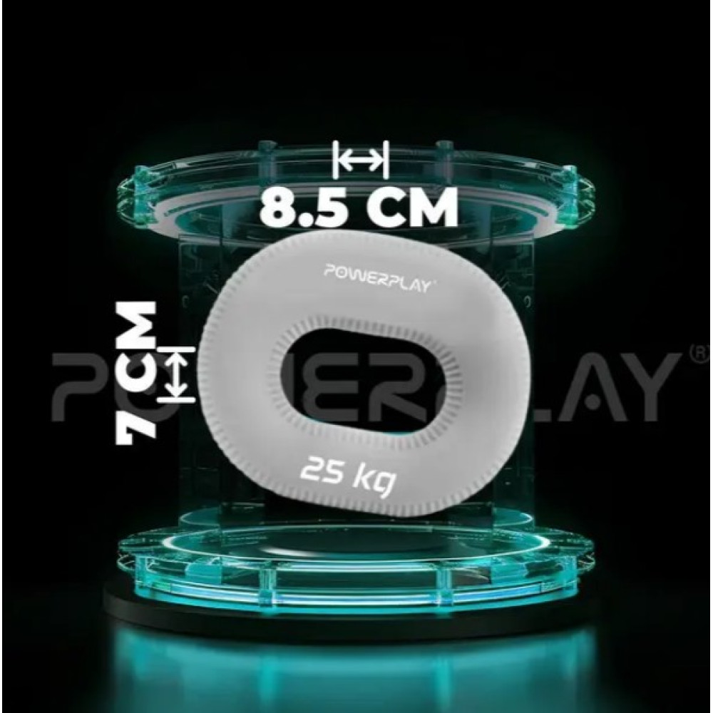 Эспандер кистевой силиконовый PowerPlay PP-4336 Hand Grip Large 25 кг Серый (PP_4336_Grey_25kg)