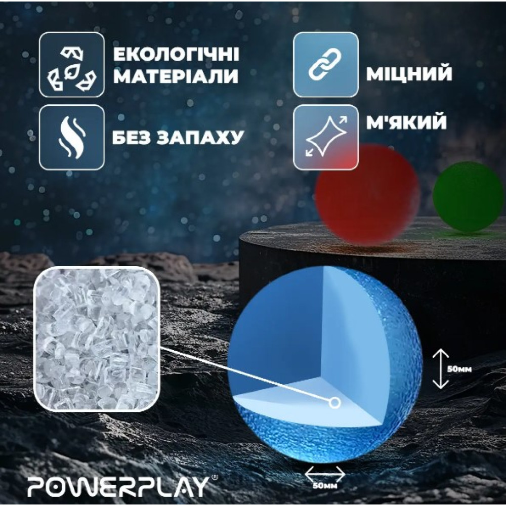 Набір силіконових еспандерів-м'яч (тренажер для кисті) PowerPlay PP-4339 Grip Ball Set (набір 3 шт) (PP_4339)