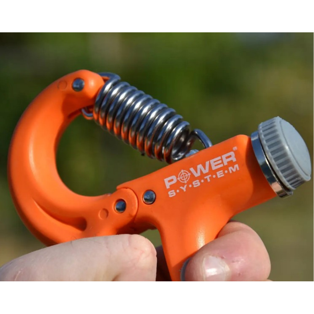 Еспандер кистьовий Power System PS-4021 з регульованим навантаженням 10-40 кг Power Hand Grip Orange (PS-4021_Orange)