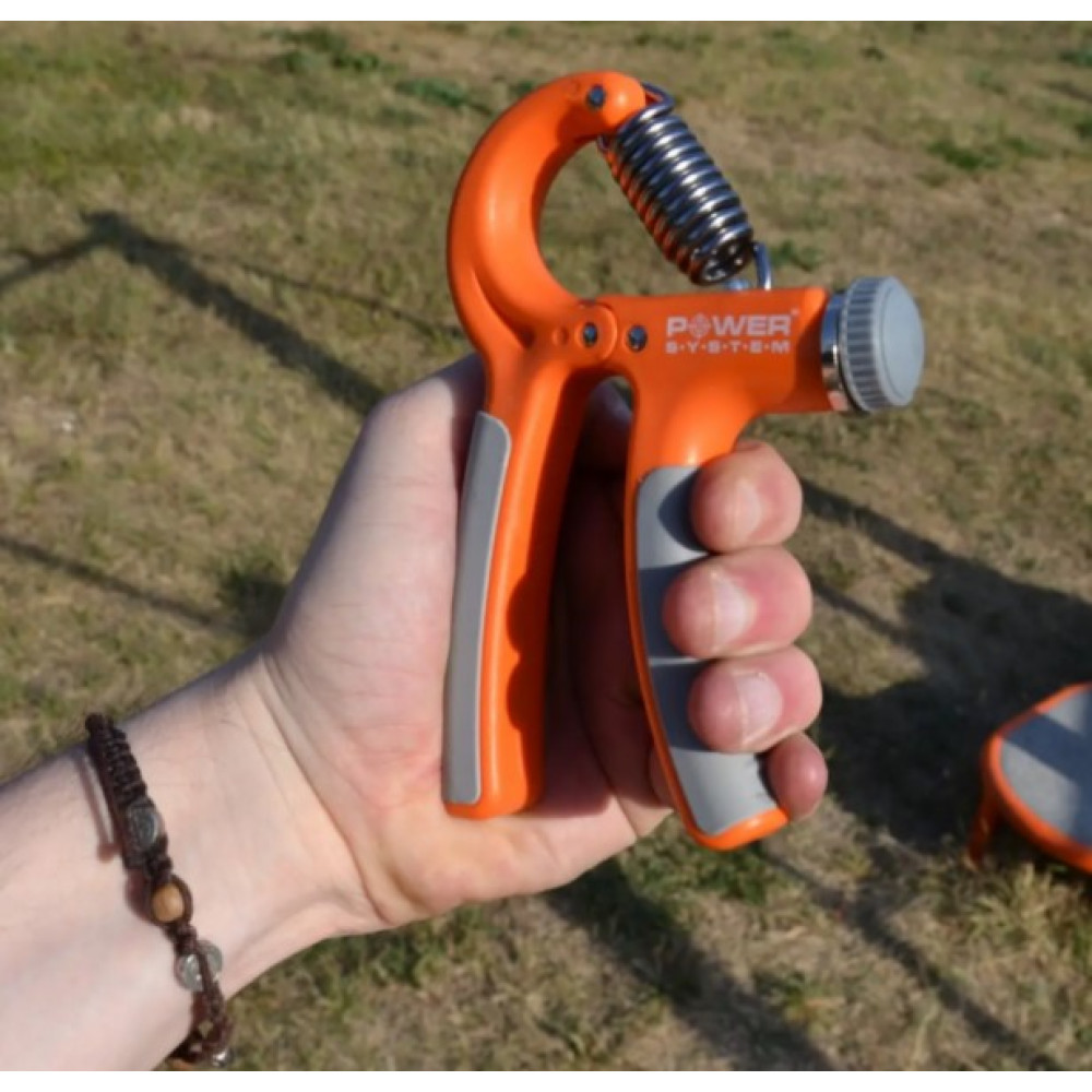 Еспандер кистьовий Power System PS-4021 з регульованим навантаженням 10-40 кг Power Hand Grip Orange (PS-4021_Orange)