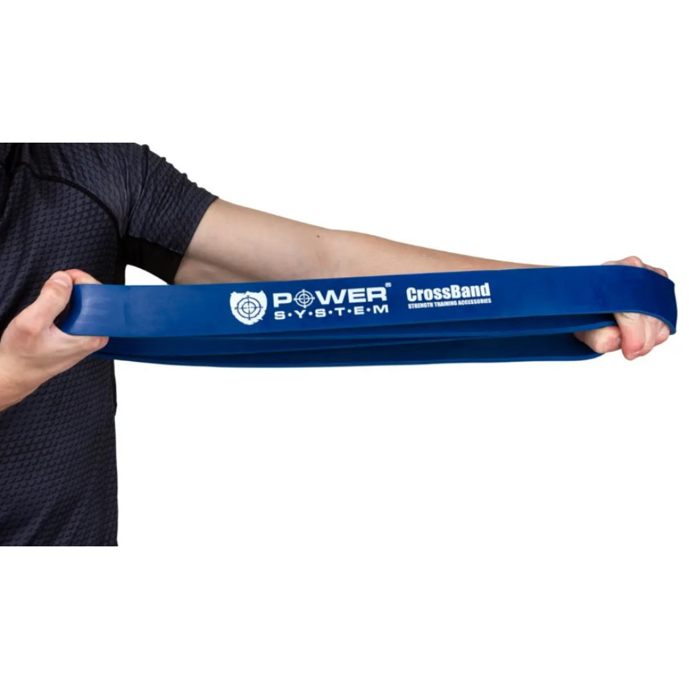 Эспандер-петля (резинка для фитнеса и кроссфита) Power System PS-4054 ​​CrossFit Level 4 Blue (сопротивление 22-50 кг) (PS-4054_Blue)