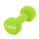 Гантель вінілова PowerPlay 1,5 кг. PP_4103 Зелена 1 шт (PP_4103_1,5kg)