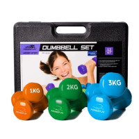 Набір гантелей в кейсі 12 кг. PowerPlay 4118 Fitness Dumbells (2 шт*1 кг, 2 шт*2 кг, 2 шт*3 кг) (PP_4118_12kg)