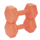 Гантелі композитні PowerPlay 4124 Hercules 2*1 кг Помаранчеві 2 шт (PP_4124_1kg_2in)