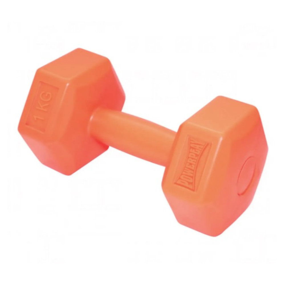 Гантелі композитні PowerPlay 4124 Hercules 2*1 кг Помаранчеві 2 шт (PP_4124_1kg_2in)