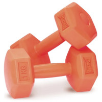 Гантелі композитні PowerPlay 4124 Hercules 2*1 кг Помаранчеві 2 шт (PP_4124_1kg_2in)