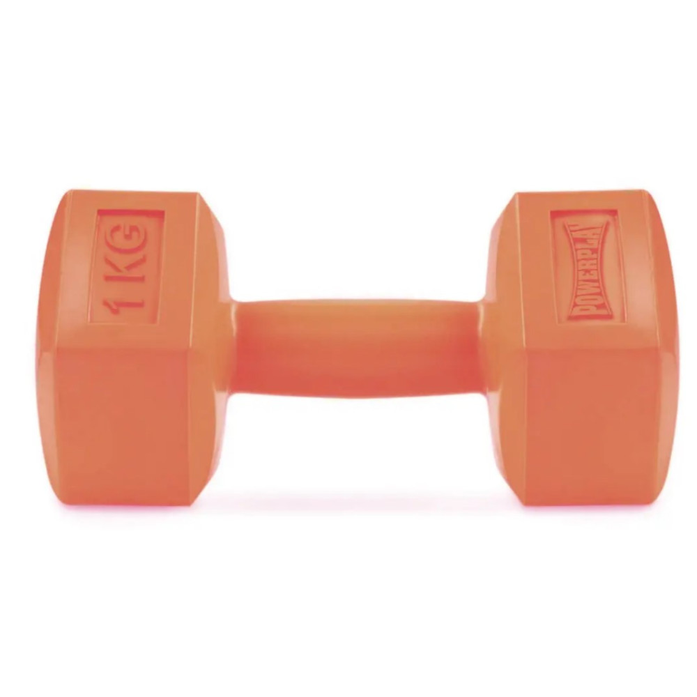 Гантелі композитні PowerPlay 4124 Hercules 2*1 кг Помаранчеві 2 шт (PP_4124_1kg_2in)