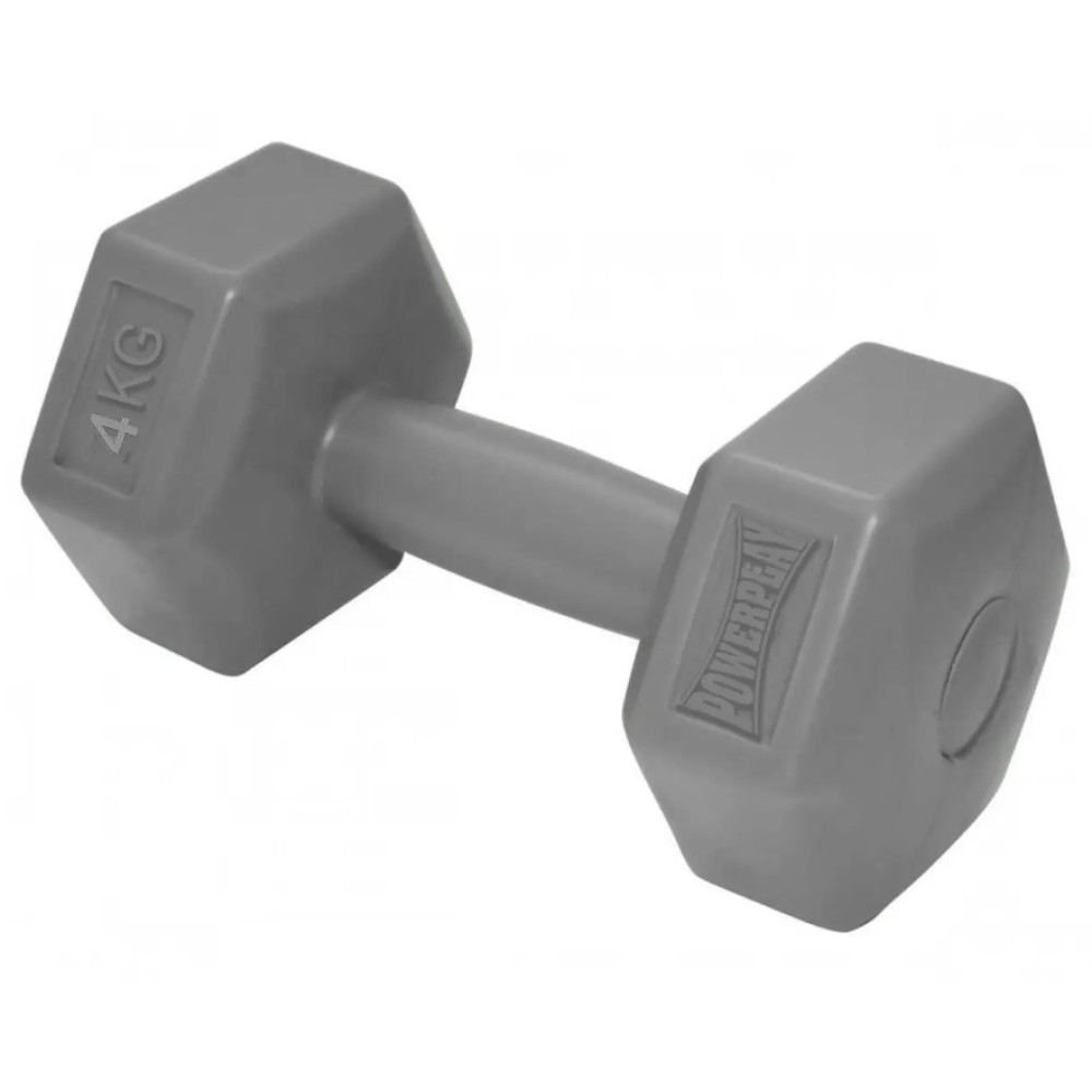 Гантель композитна PowerPlay 4124 Hercules 4 кг, Сіра 1 шт (PP_4124_4kg)
