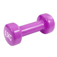 Гантель виниловая PowerPlay 4125 Achilles 0.5 кг Розовая 1 шт (PP_4125_0.5kg)