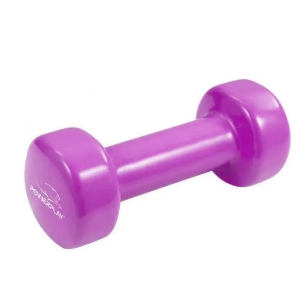 Гантелі вінілові PowerPlay 4125 Achilles 2*0,5 кг Рожеві 2 шт (PP_4125_0.5kg_2in)
