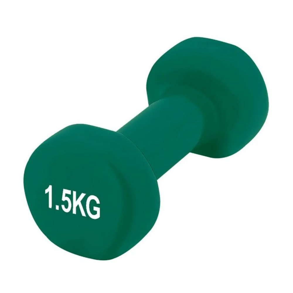 Гантель вінілова PowerPlay 4125 Achilles 2*1,5 кг Зелені 2 шт (PP_4125_1,5kg_2in)