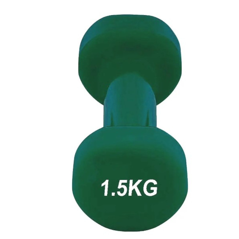 Гантель вінілова PowerPlay 4125 Achilles 2*1,5 кг Зелені 2 шт (PP_4125_1,5kg_2in)
