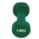 Гантель вінілова PowerPlay 4125 Achilles 2*1,5 кг Зелені 2 шт (PP_4125_1,5kg_2in)