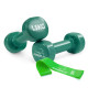 Гантель вінілова PowerPlay 4125 Achilles 2*1,5 кг Зелені 2 шт (PP_4125_1,5kg_2in)