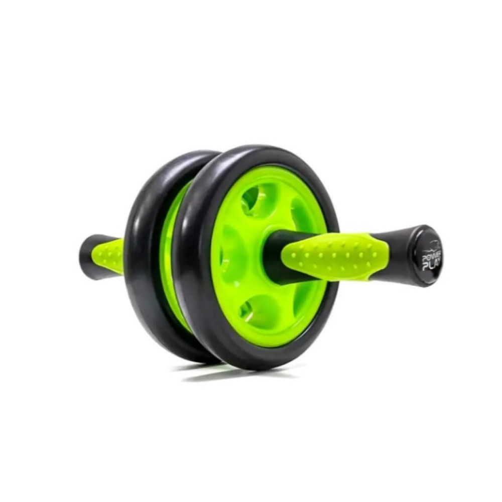 Колесо для преса подвійне PowerPlay 4327 Dual-Core Ab Wheel Чорно-зелене (PP_4327_Black/Green)