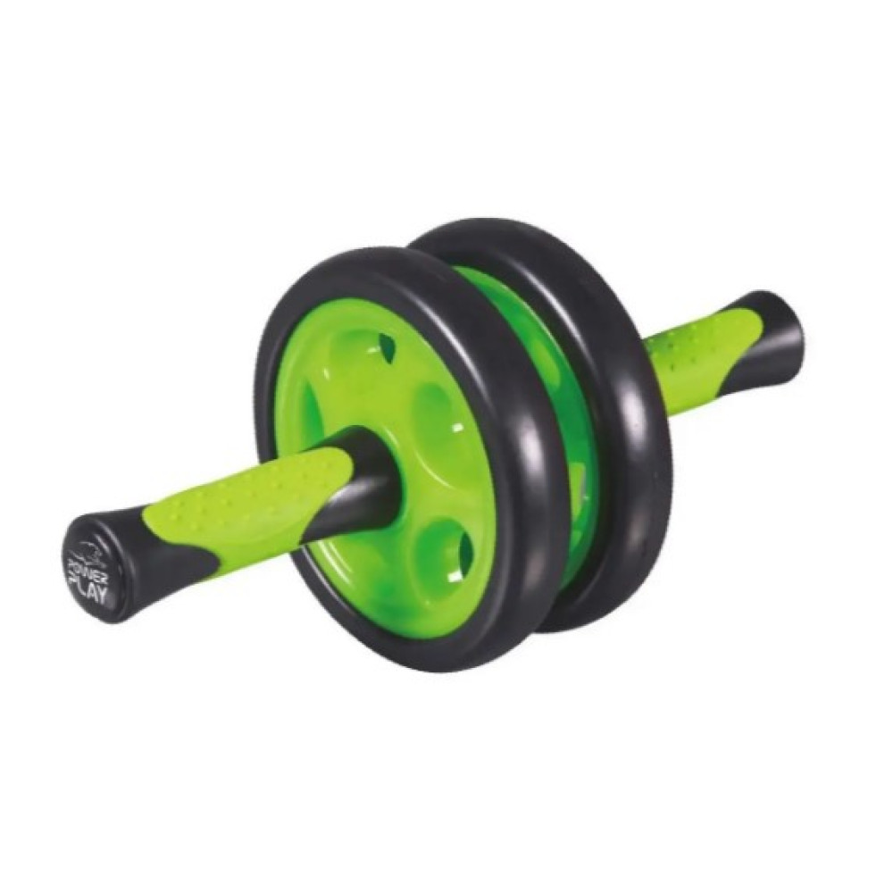 Колесо для преса подвійне PowerPlay 4327 Dual-Core Ab Wheel Чорно-зелене (PP_4327_Black/Green)
